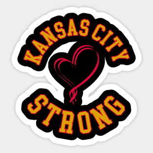 Kansas City Strong Heart Sticker